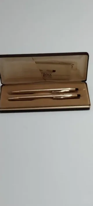 Conjunto Bolígrafo y Lápiz Cross Chapado Oro