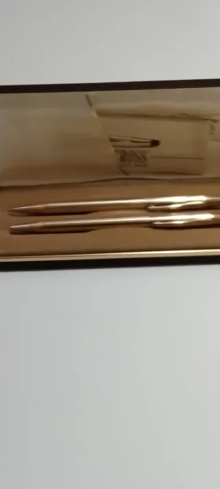 Conjunto Bolígrafo y Lápiz Cross Chapado Oro