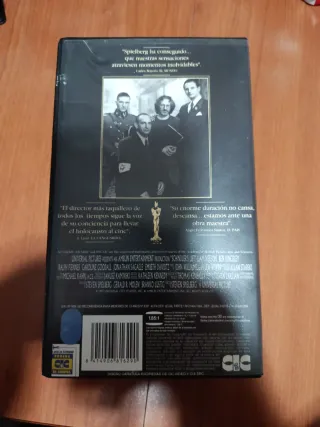 La Lista de Schindler VHS