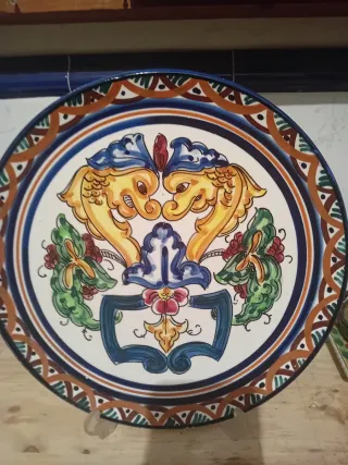 Plato Cerámica Firmado 31cm