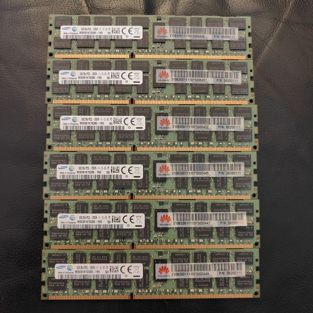 6 x Samsung 8GB DDR3 PC3L-12800R RAM