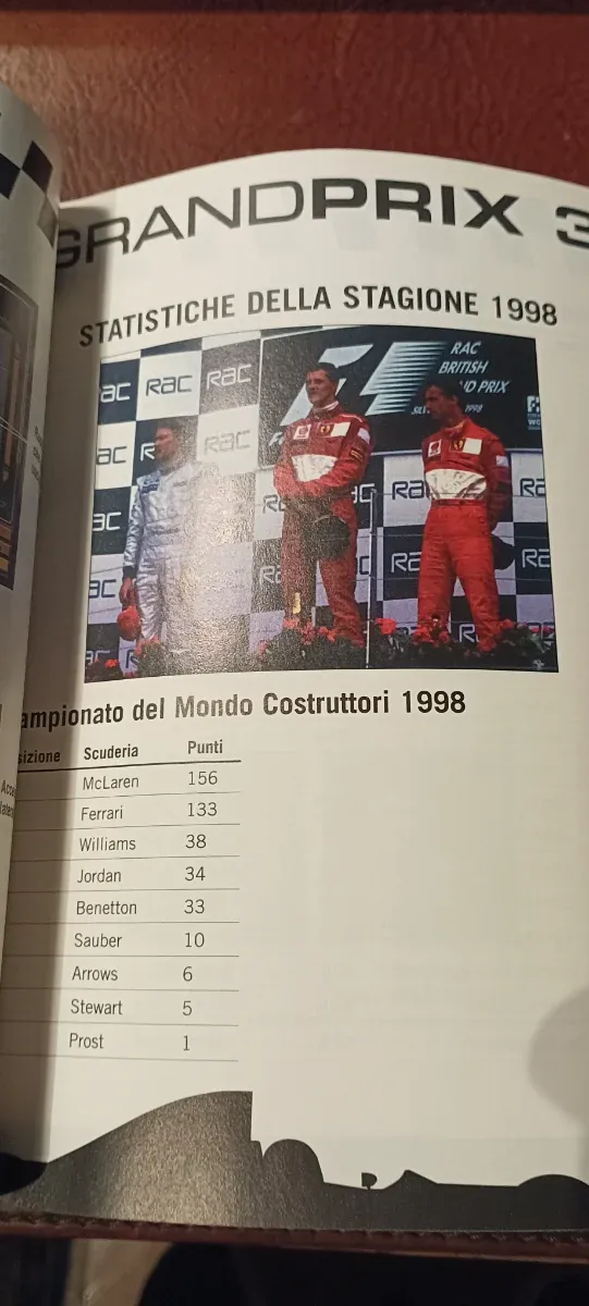 Libretto Grand Prix 3 F1 1998