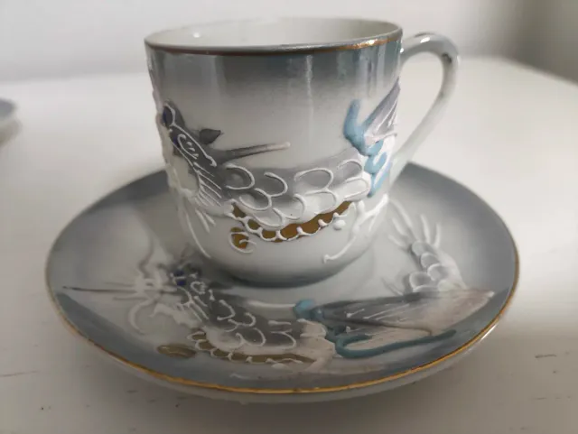 Juego Café Vintage Dragón Japonés