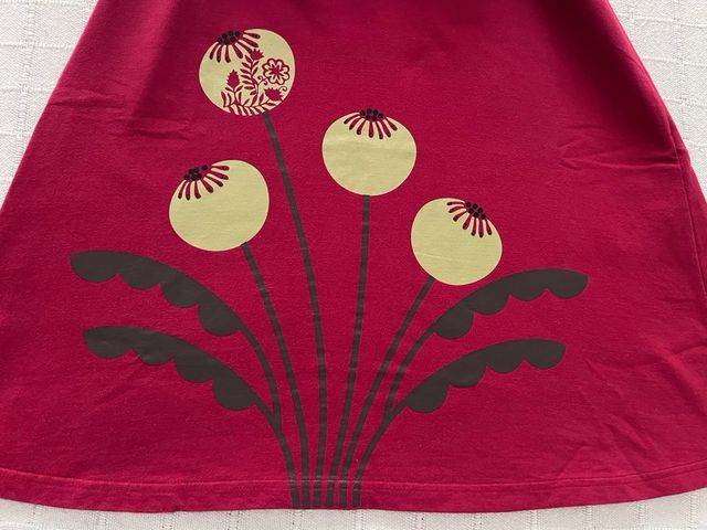 Vestido Titis rojo con estampado floral