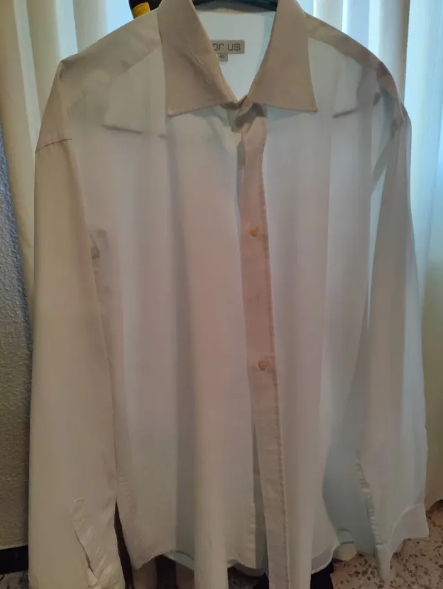 Camisa blanca de vestir Talla L
