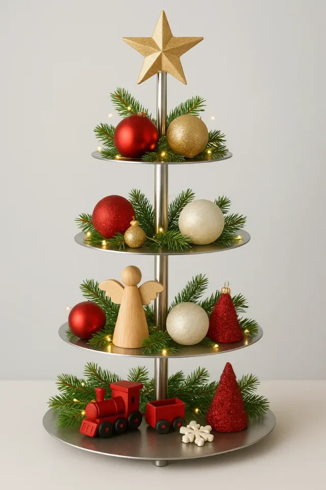 Suporte para bolos de 7 andares em alumínio