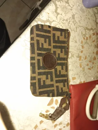 Portafoglio Fendi Beige/Marrone