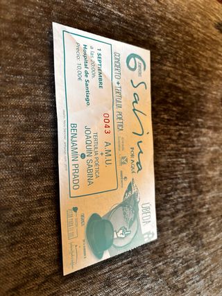 Entrada Joaquín Sabina Úbeda 2019