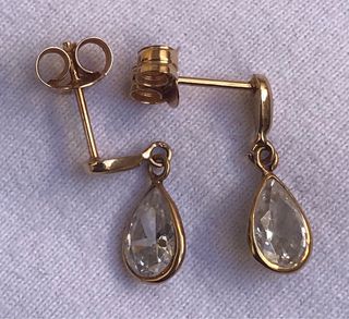 Pendientes Oro 10k Brillantes + Regalo