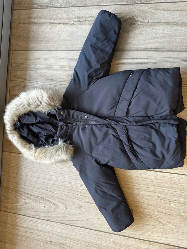 Plumífero Zara Niño Capucha Forrada T.104cms