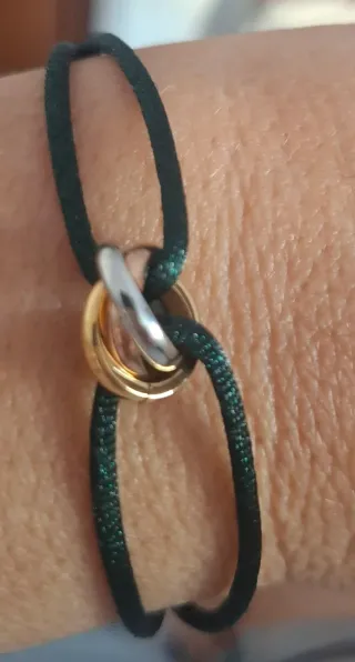 Pulseras tipo Trinity tipo Cartier Hilo Burdeos, v