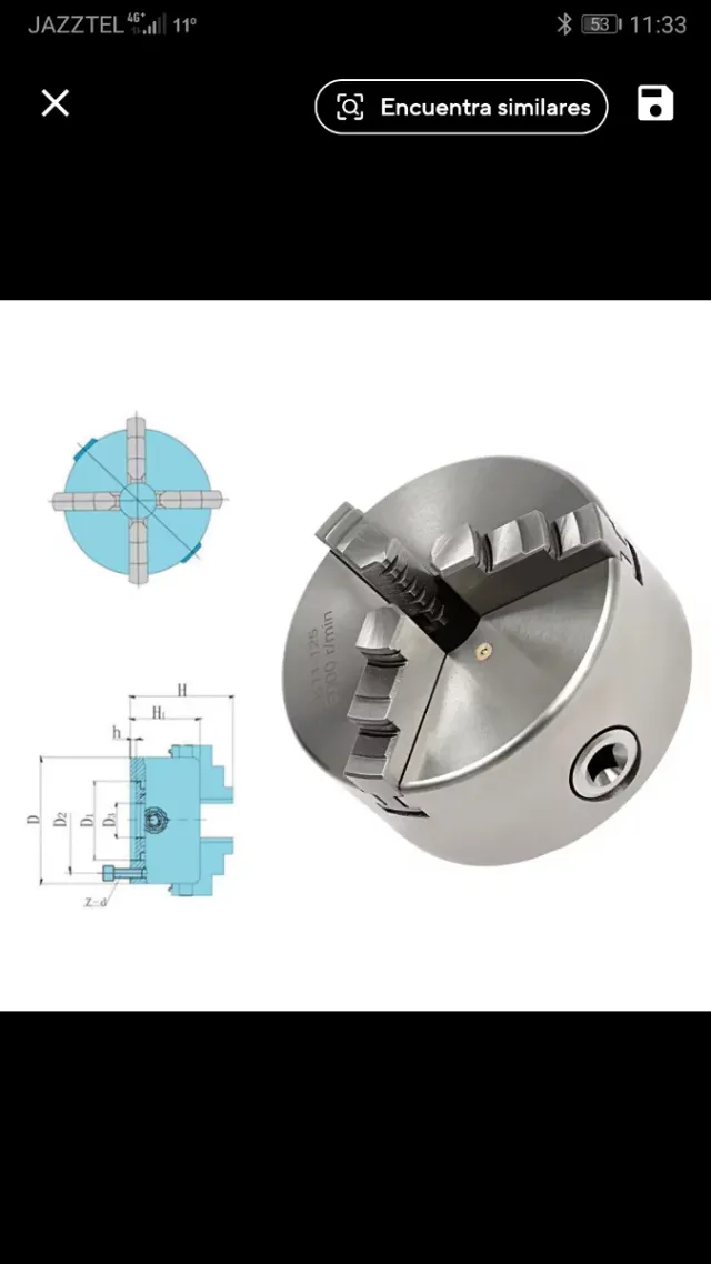 Plato de torno 3 garras