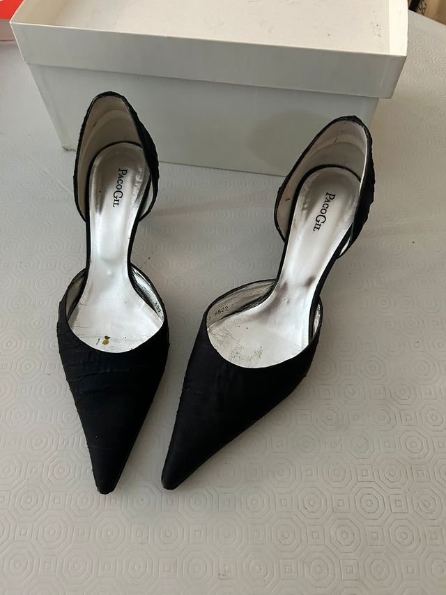 Zapatos Paco Gil Negros Tacon Mujer