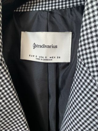 Americana blazer cuadros Stradivarius talla S