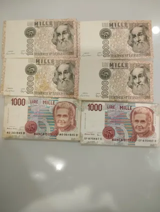 17 banconota Lira Italiana 1000 Lire Banconota