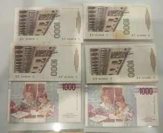 17 banconota Lira Italiana 1000 Lire Banconota