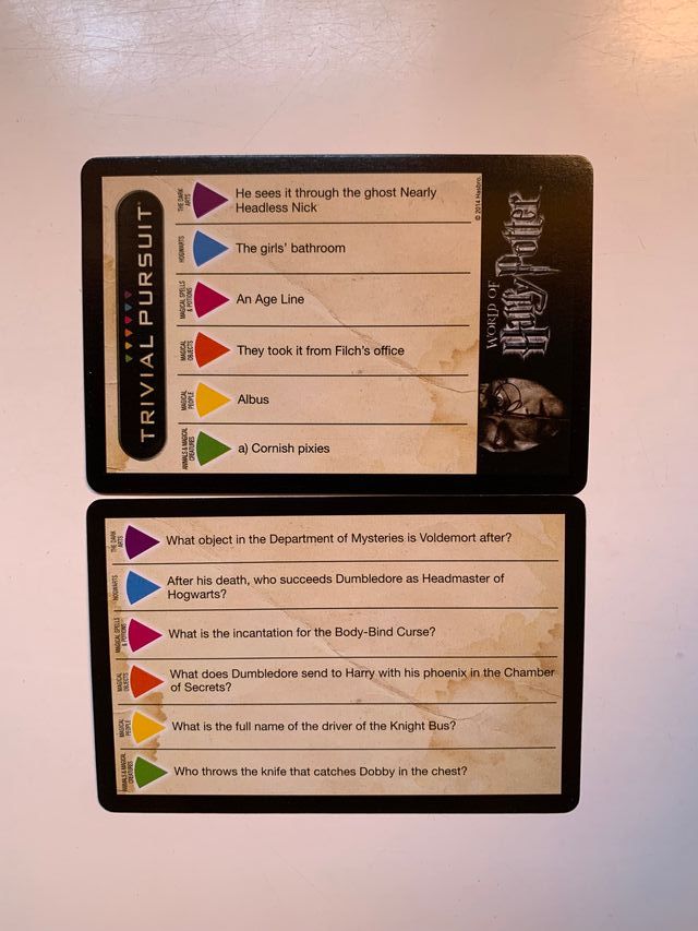 Trivial Pursuit World of Harry Potter en inglés