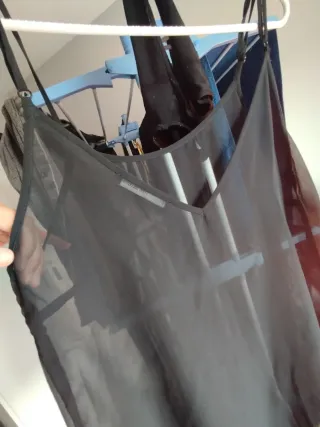 Camisa negra transparente