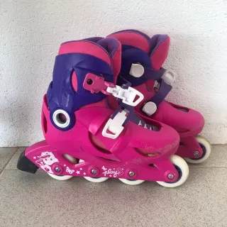 Patines Oxelo Niña Talla 30-32 Rosa/Morado