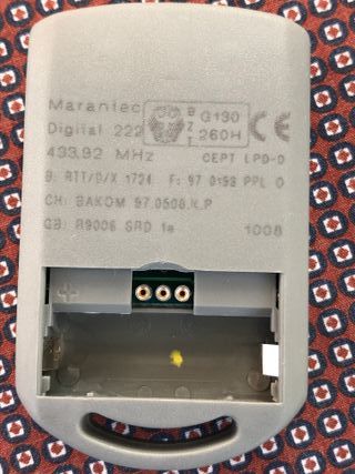 Mando garaje Marantec 222