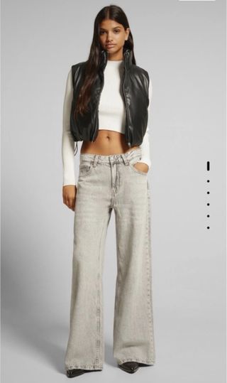 Chaleco crop polipiel