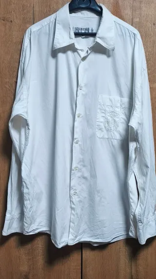 Camisa Iceberg Blanca Bordada Talla L