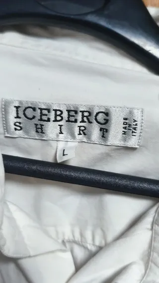 Camisa Iceberg Blanca Bordada Talla L