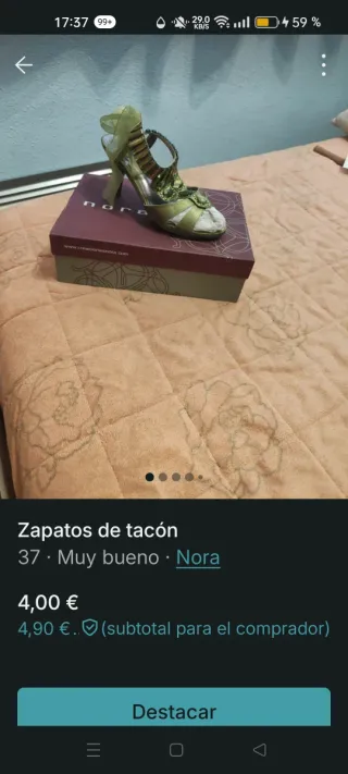 Zapatos de tacón Nora talla 37