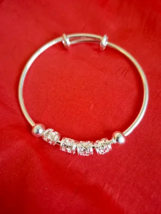 Pulsera de plata ajustable