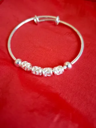 Pulsera de plata ajustable