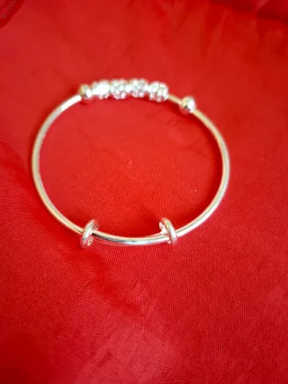 Pulsera de plata ajustable