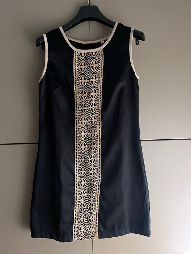 Vestido Almatrichi Negro y Beige