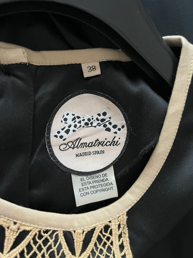 Vestido Almatrichi Negro y Beige