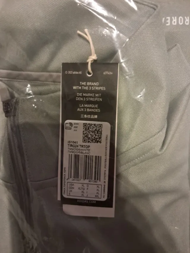 Adidas Manga Larga Gris y Blanco