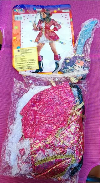 Disfraz Pirata Mujer Rosa Talla Única