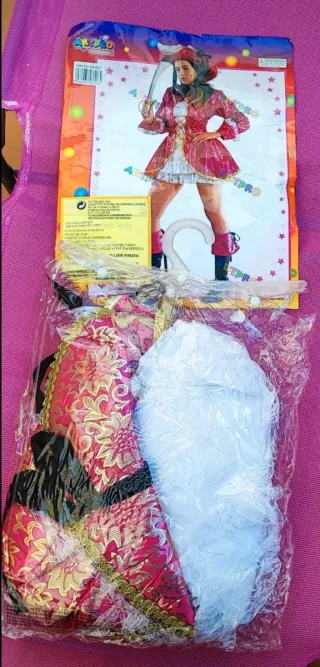 Disfraz Pirata Mujer Rosa Talla Única