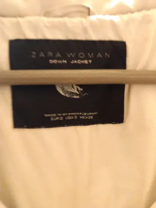 Plumas Zara Blanco Talla S pero es oversize
