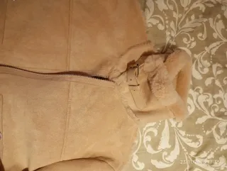 Cazadora ante Fórmula Joven beige/rosa T.38