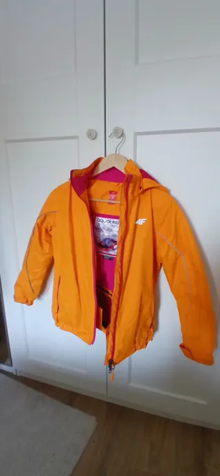 Chaqueta de esquí infantil naranja 4F