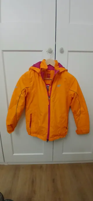 Chaqueta de esquí infantil naranja 4F