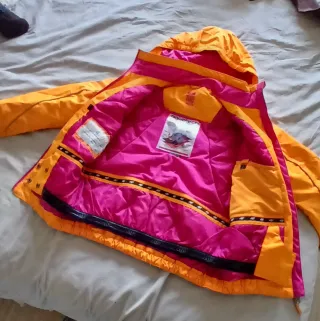 Chaqueta de esquí infantil naranja 4F