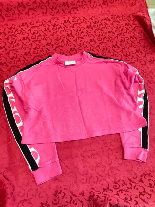 Felpa rosa donna con logo