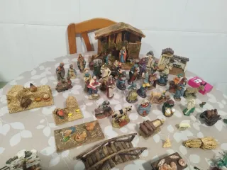 Belén antiguo de cerámica