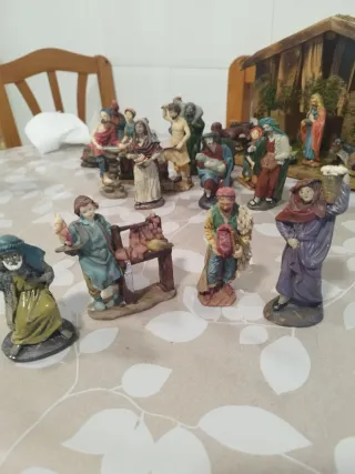 Belén antiguo de cerámica