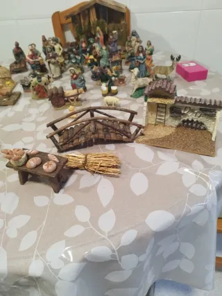 Belén antiguo de cerámica