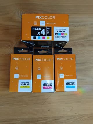 Pack 4 Cartuchos Tinta PIXCOLOR H364XL
