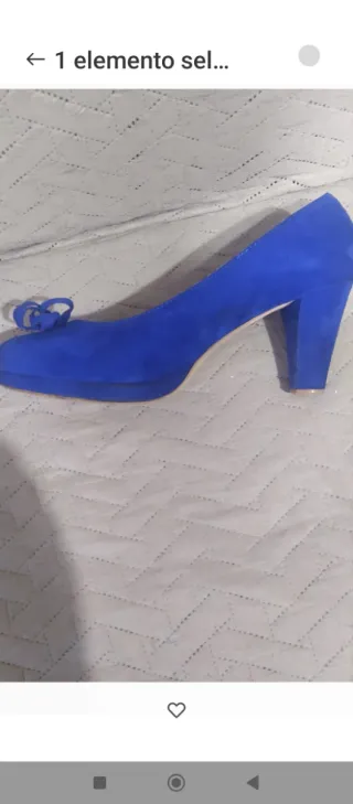 Zapatos de tacón azules mujer