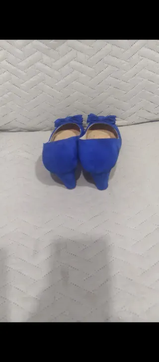 Zapatos de tacón azules mujer
