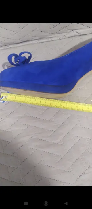 Zapatos de tacón azules mujer