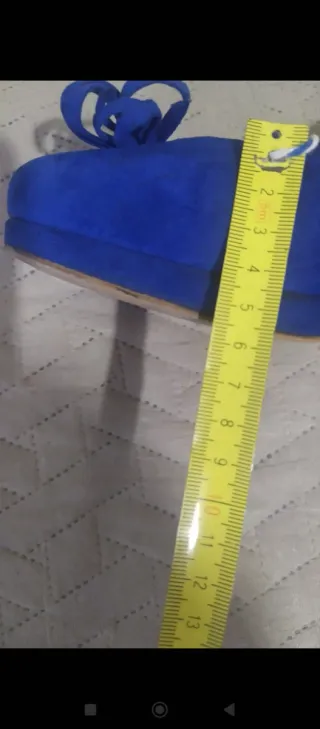 Zapatos de tacón azules mujer